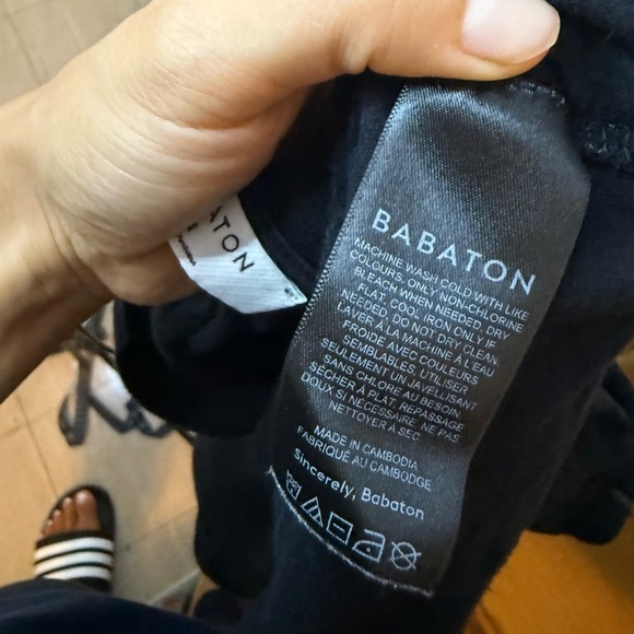 Babaton Black Cotton Cap Sleeve Tee - Picture 4 of 6